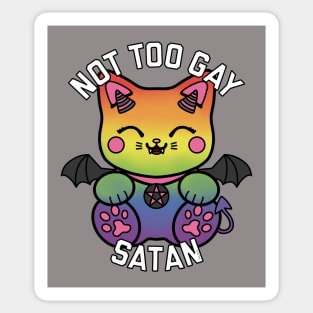 Not Too Gay Satan Sticker